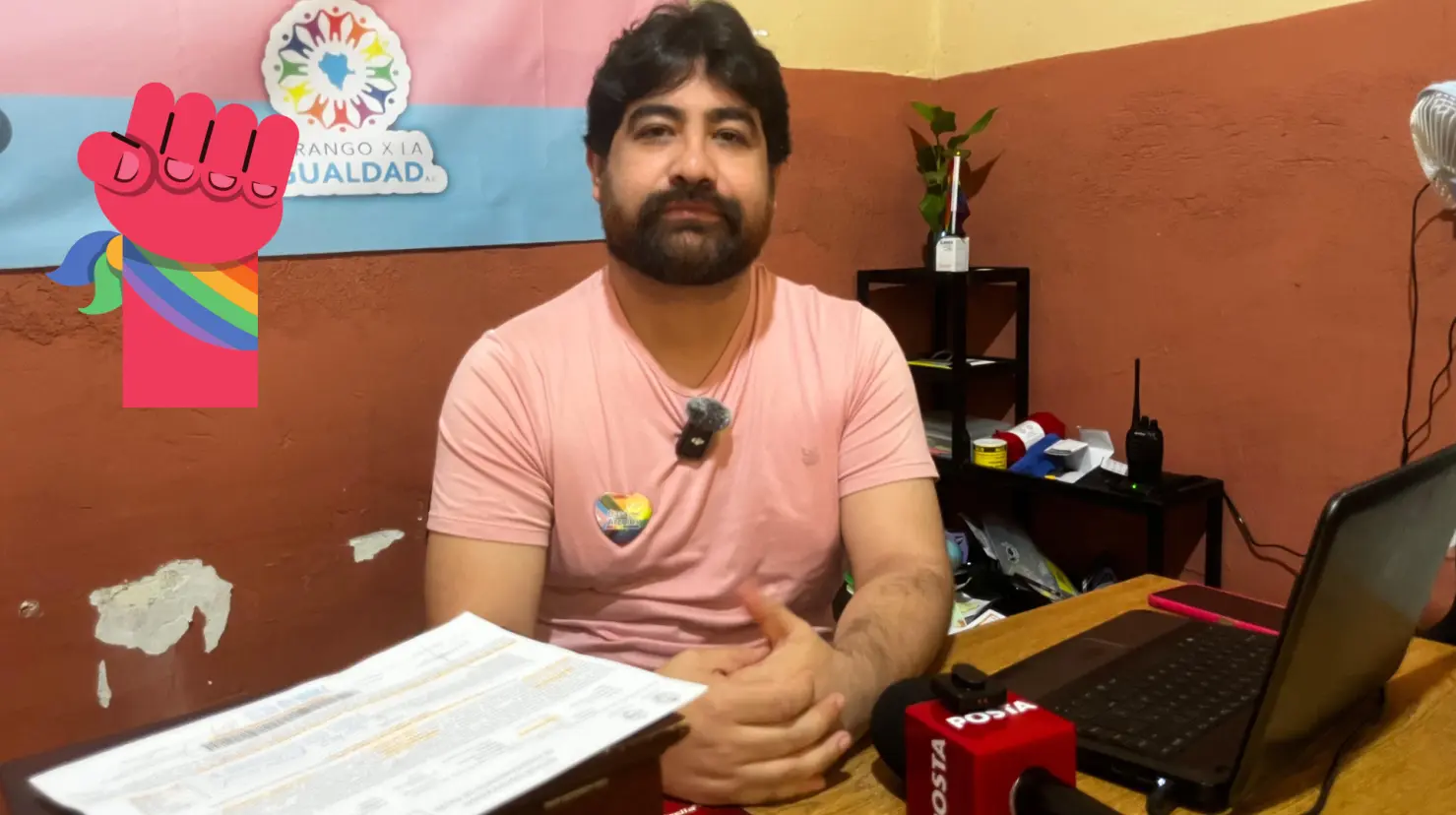 Activista de la comunidad LGTBI denunció poco interés de autoridades ante acto de discriminación. Foto: Alejandro Ávila.