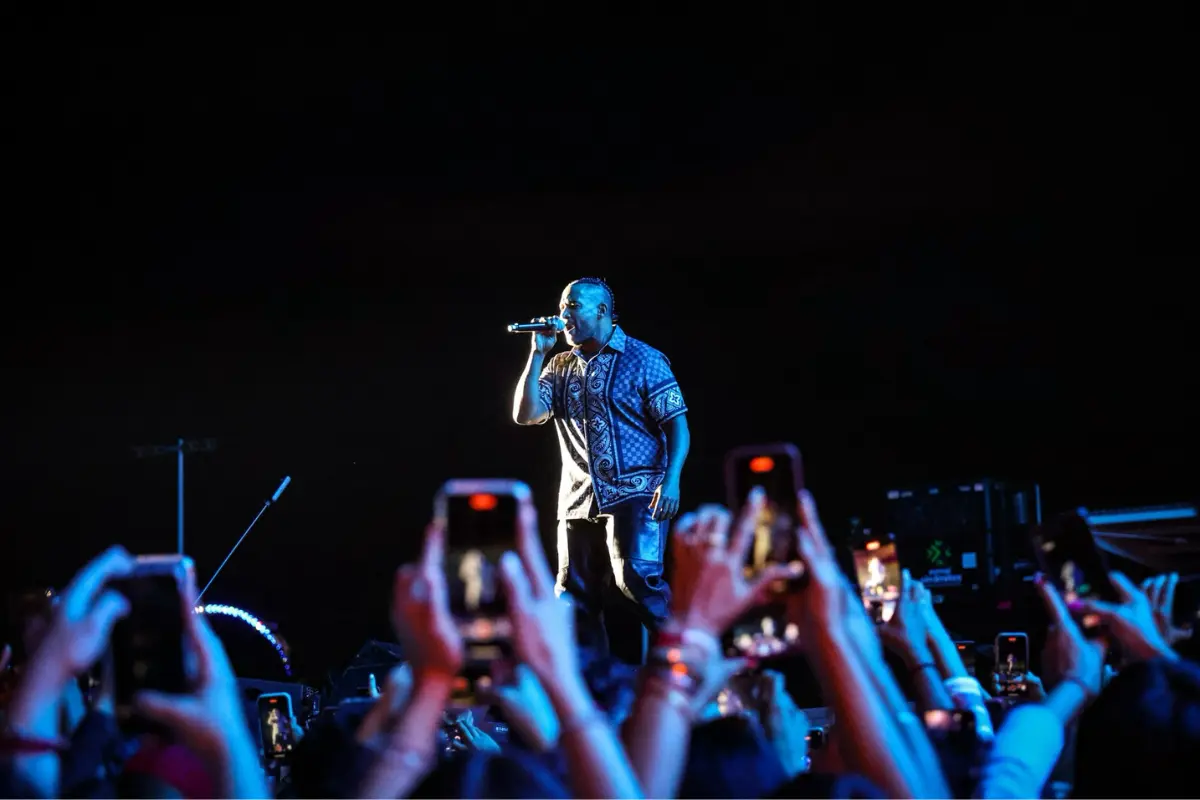 Don Omar encantó con su presentación a todos los asistentes a la Feria Nacional Potosina 2025. Foto: Victoria Jiménez