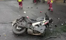 Motociclista sale proyectado tras fuerte choque en la alcaldía Cuauhtémoc