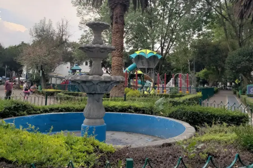 Fuente del Parque Tlacoquémecatl (Jardín de arte). Foto: Google