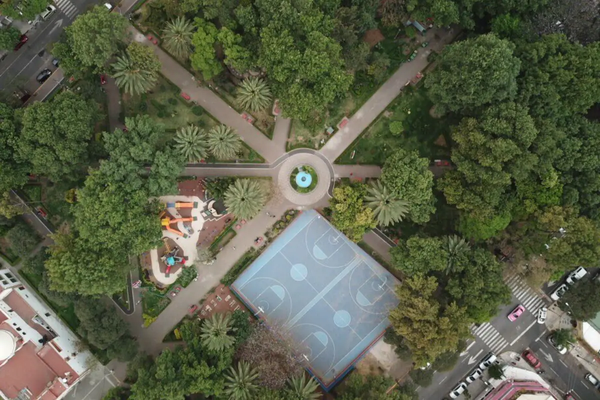 Exterior del Parque Tlacoquémecatl (Jardín de arte). Foto: Google