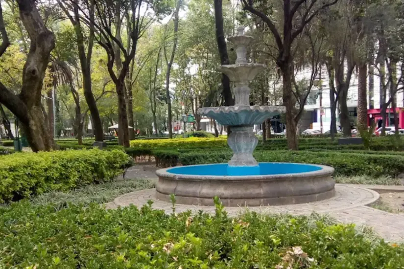 Parte del Parque Tlacoquémecatl (Jardín de arte). Foto: Google
