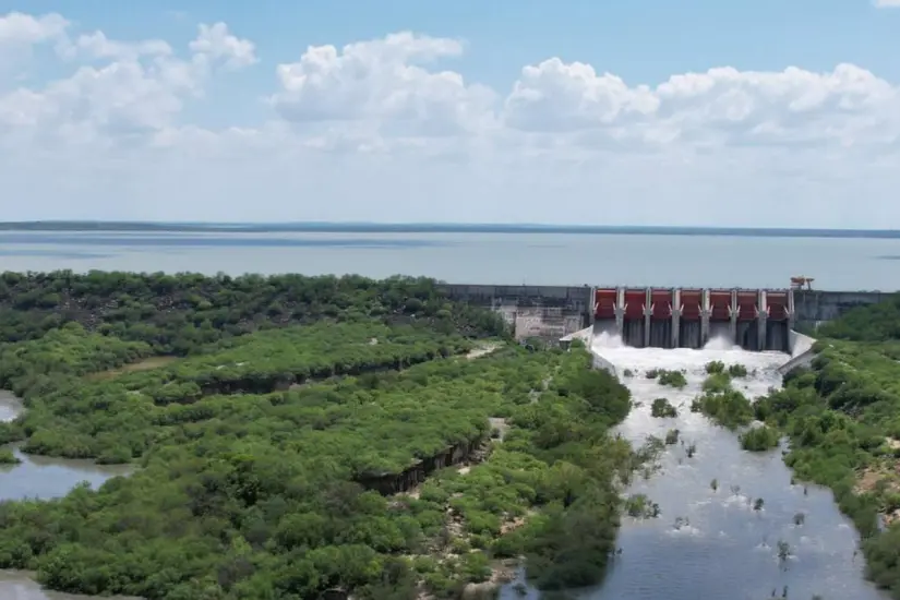 Presa El Cuchillo, ubicada en el vecino estado de Nuevo León. Foto: Ramón Sánchez