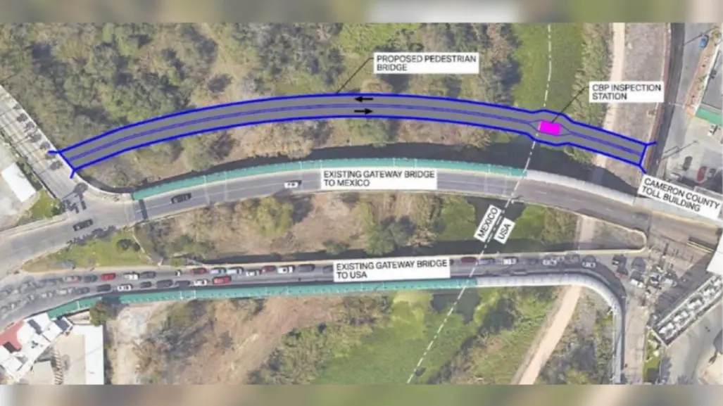 Autorizan la construcción del puente peatonal Brownsville- Matamoros
