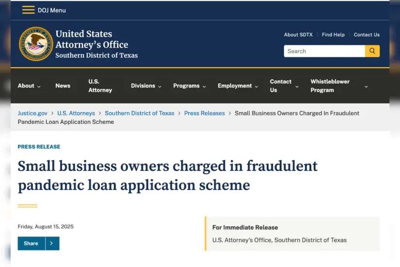 La Oficina del Fiscal de los Estados Unidos, a través del Distrito Sur de Texas, dio a conocer la detención. Foto: United States Attorney's Office