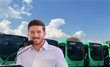 Samuel García entrega nuevas unidades para la ruta 224 Arboledas-Monte Cristal-Centro