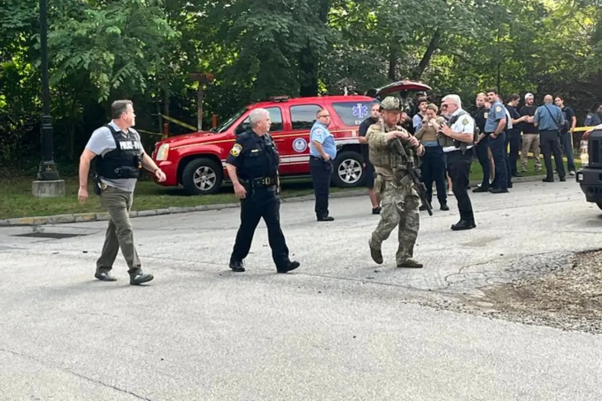 Policías en la Universidad de Villanova Foto: X(Twitter) @MWrightReports