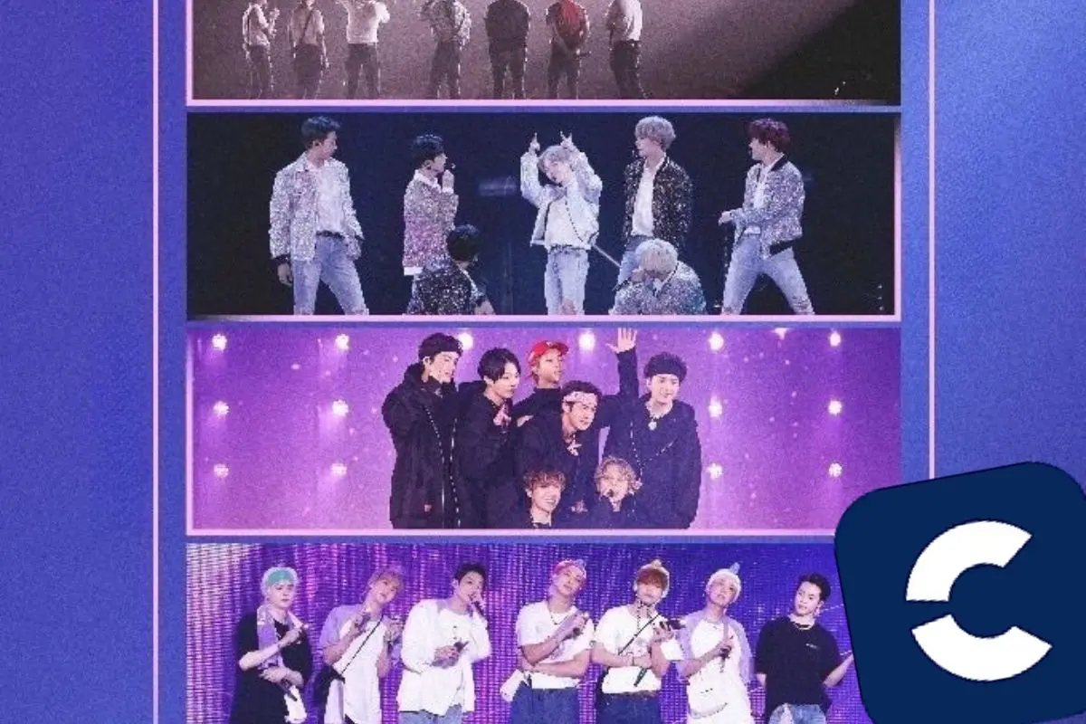BTS está a punto de regresar a la industria con un nuevo álbum. FOTO: CANVA/Cinépolis/HYBE/Trafalgar Releasing