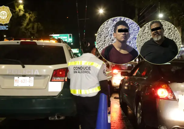 SSC CDMX detiene a 2 hombres en alcoholímetro y rescata a víctima retenida en la San Rafael
