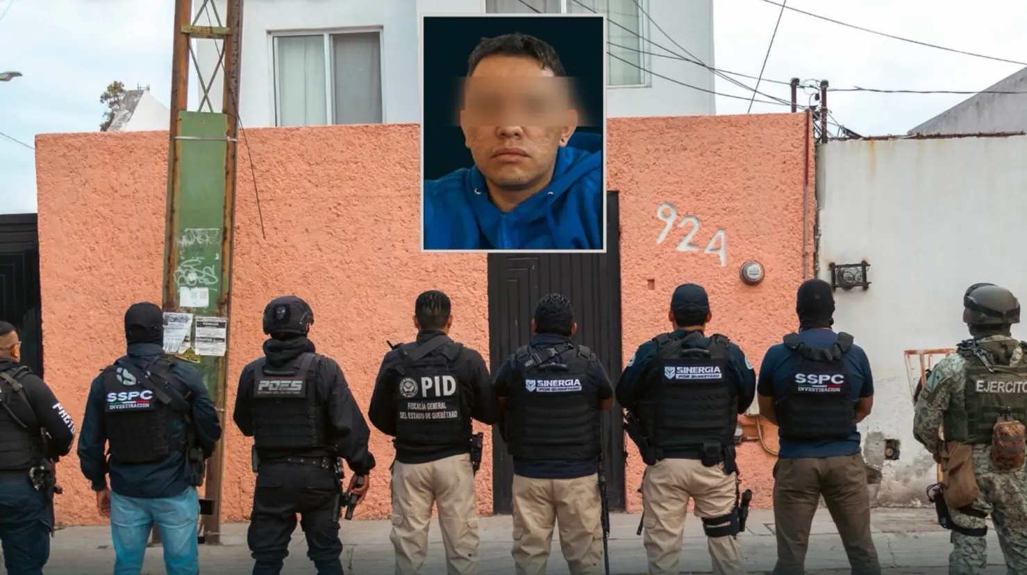 Capturan a “El Chispa”, señalado por la masacre de 2024 en el bar “Los Cantaritos” en Querétaro. Foto: X (@fiscaliaqro)