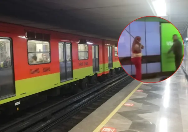 VIDEO | Policía del Metro CDMX recibe golpiza de vendedores ambulantes armados con palos