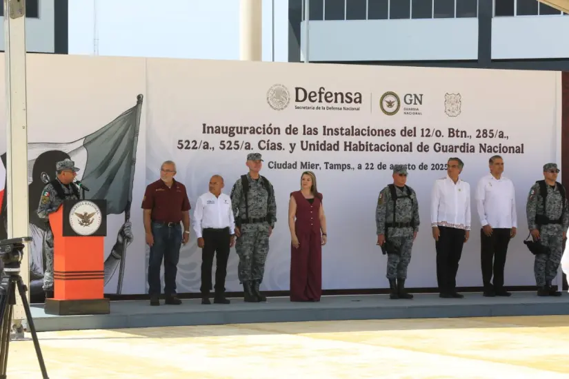 La ceremonia inaugural fue encabezada por el gobernador del estado y el comandante de la Guardia Nacional. Foto: Carlos García