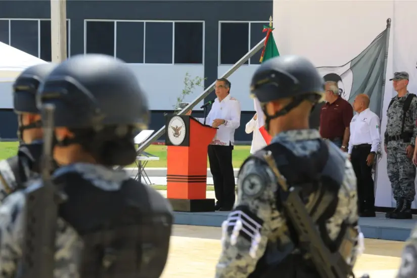 El gobernador Américo Villarreal Anaya subrayó que con esta acción, Tamaulipas responde con compromiso a la estrategia nacional de seguridad. Foto: Carlos García