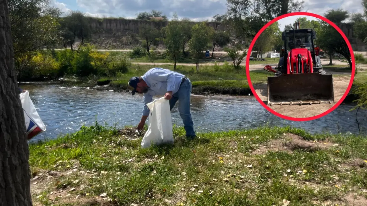 Foto: Alejandro Ávila | Los 3 niveles de gobierno participaron en la tercera jornada de recuperación del Río Tunal para combatir la contaminación.