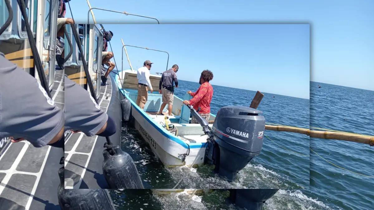 Las artes de pesca y el producto pesquero fueron decomisados Foto: SEMAR
