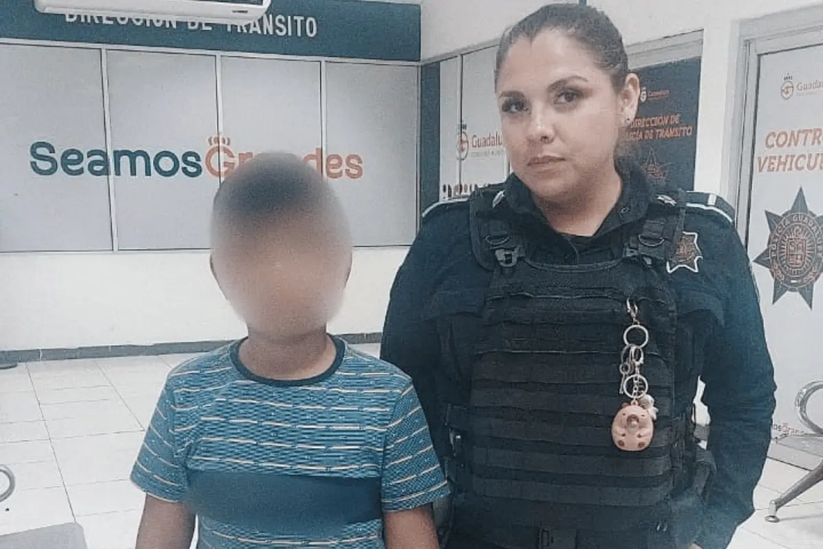 El niño mencionó que se había salido de su casa en Juárez. Foto: Policía de Guadalupe.