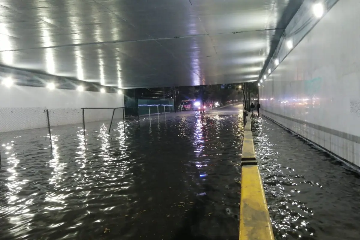 Se registra inundación en Ajusco. Foto: Luis Antonio Alfaro