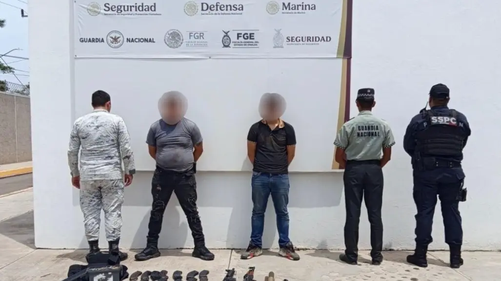Detienen a 2 hombres con armamento pesado en Culiacán, Sinaloa