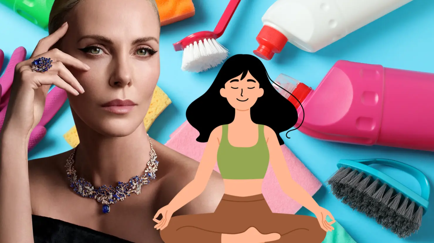 Charlize Theron: el hábito con el que transforma las tareas del hogar en meditación. Foto: Canva | Instagram - Charlize Theron.