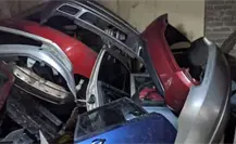 Desmantelan bodega de autopartes robadas en Edomex durante cateo
