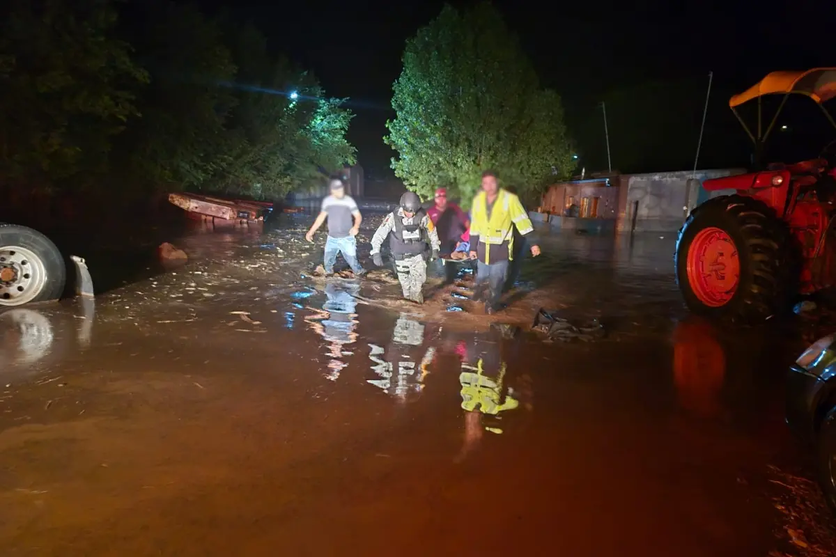 Zonas inundadas de Chihuahua Foto: X(Twitter) @GN_MEXICO_