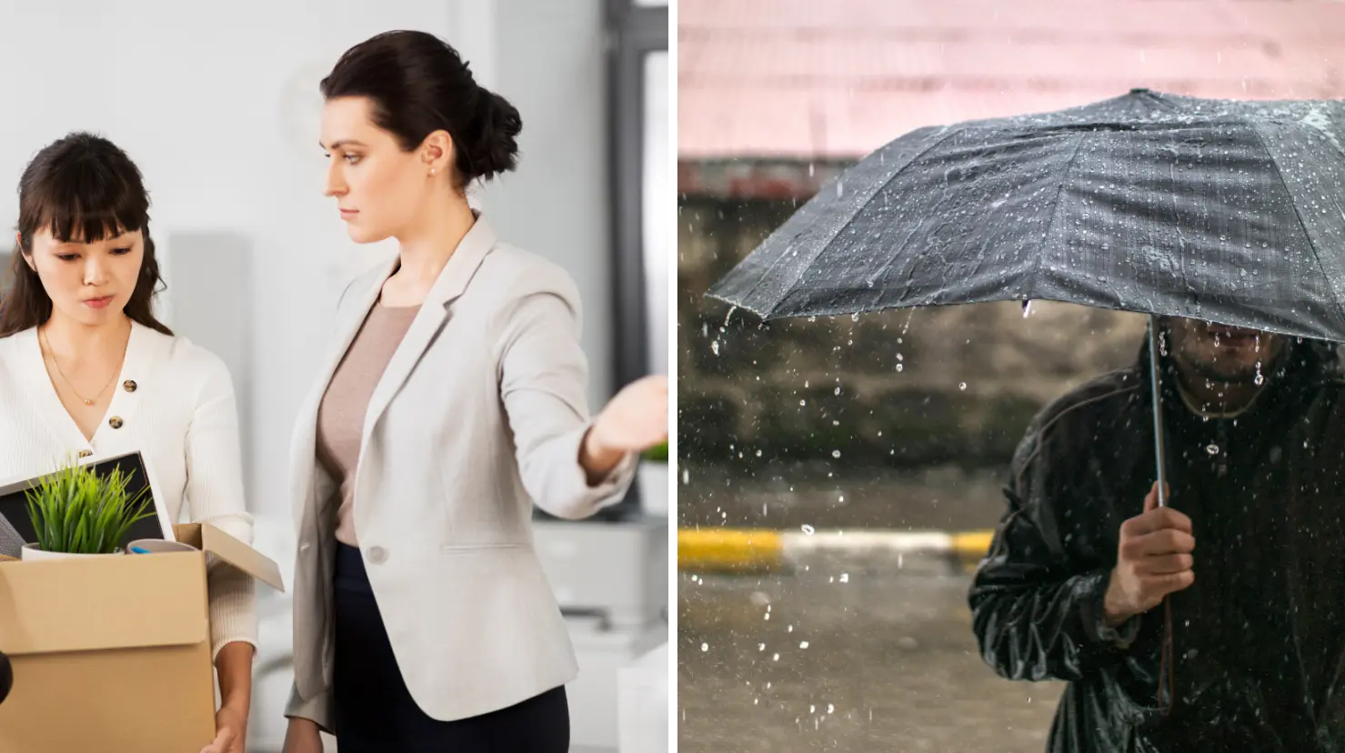 Lluvias intensas en México: ¿puedes faltar al trabajo sin que te descuenten, según la LFT? Foto: Canva.