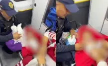 VIDEO | Policías de la CDMX rescatan a bebé abandonado en Periférico
