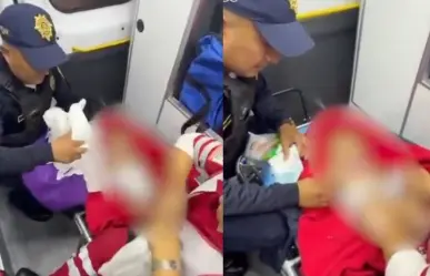 VIDEO | Policías de la CDMX rescatan a bebé abandonado en Periférico