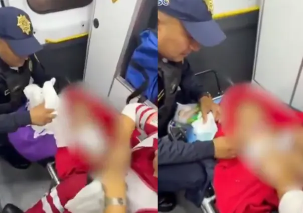VIDEO | Policías de la CDMX rescatan a bebé abandonado en Periférico
