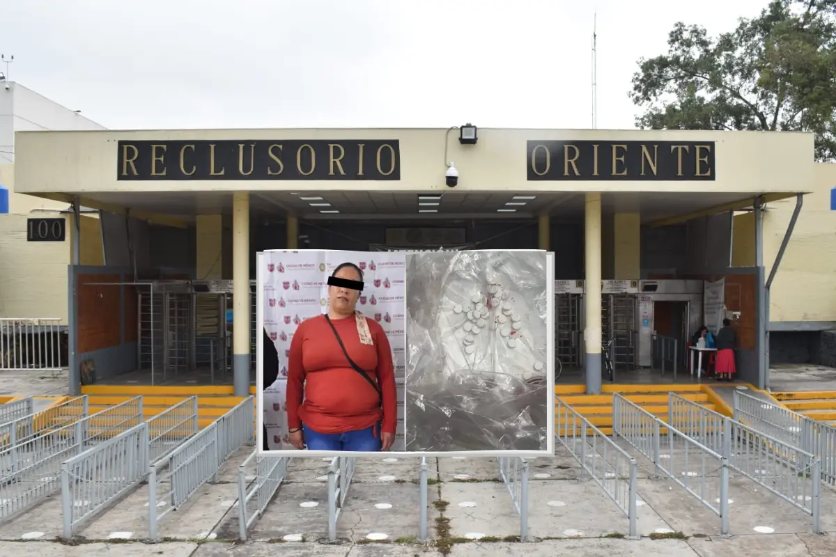 Mujer intenta meter droga en Reclusorio Oriente. Foto: SSC CDMX