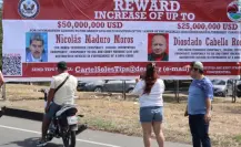 Colocan lona de Nicolás Maduro y Diosdado Cabello en los límites de Venezuela y Colombia