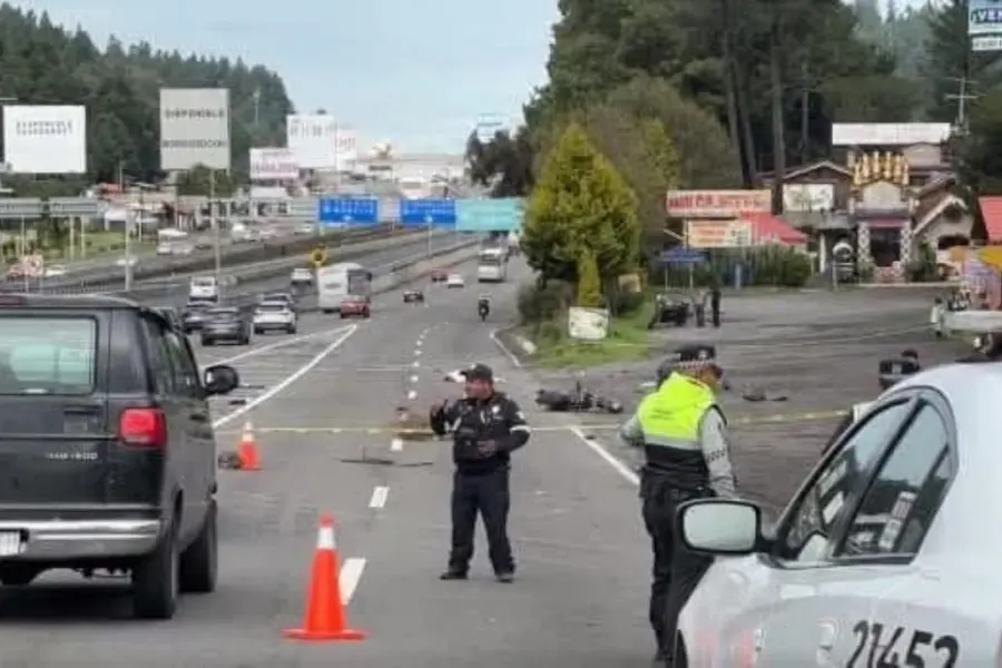 Motociclista muere en accidente sobre la carretera México-Toluca en Edomex