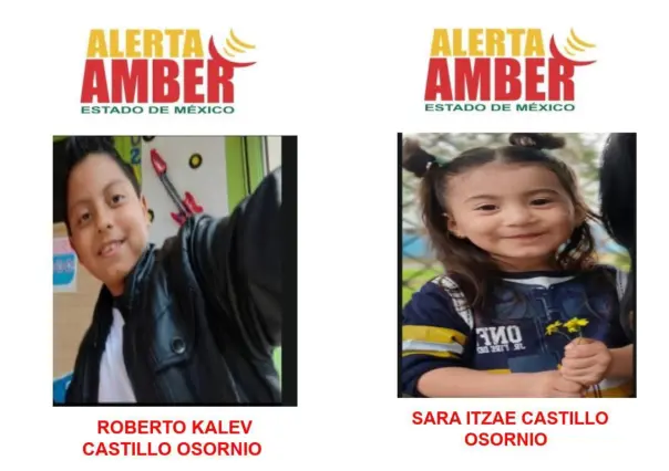 Buscan a dos hermanos desaparecidos en Toluca; activan Alerta Amber