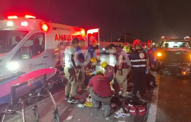 Choque y volcadura en Escobedo deja múltiples heridos
