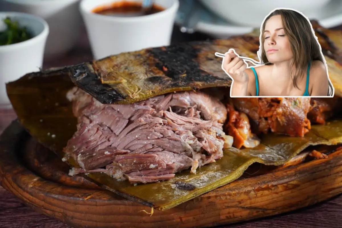 barbacoa, mujer comiendo barbacoa. Foto: La Oveja Negra Santa Maria | Canva