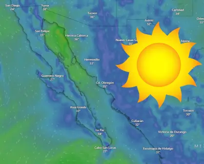 Clima en BCS HOY lunes: calor extremo de hasta 40°C y tormentas en la sierra