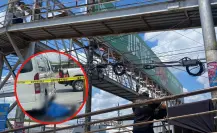 Trabajador que instalaba lona en puente peatonal de Reynosa muere por descarga eléctrica
