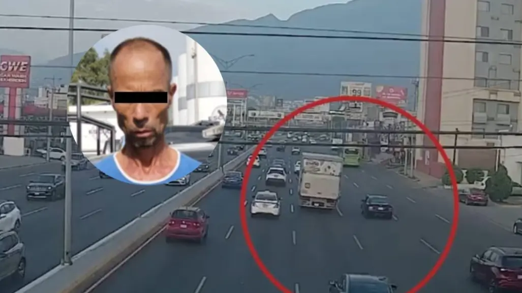 Policía de Monterrey detiene a hombre que intentó robar camión repartidor
