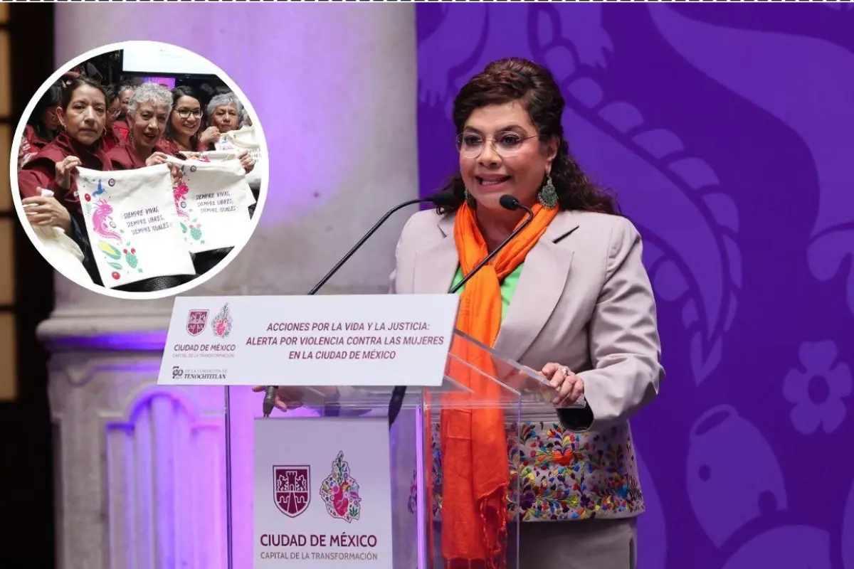 Jefa de Gobierno de CDMX Clara Brugada. Foto: Gobierno CDMX l Canva