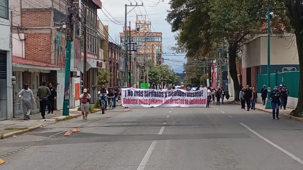 Así se vivió la marcha contra el tarifazo al transporte público en este municipio del Edomex