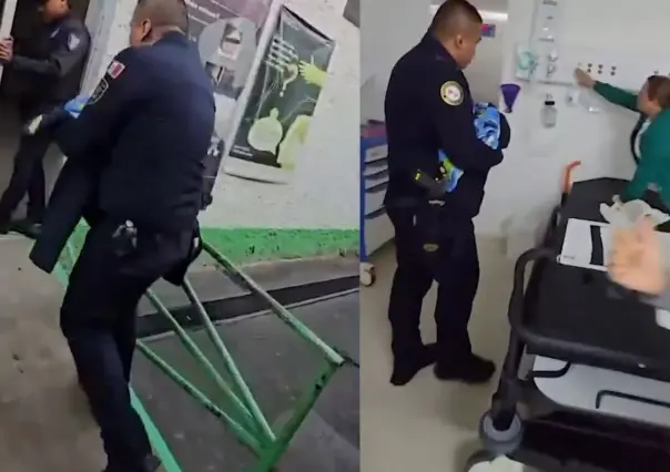 VIDEO | Bebé recién nacida es abandonada en baños del Metro UAM y rescatada por policías