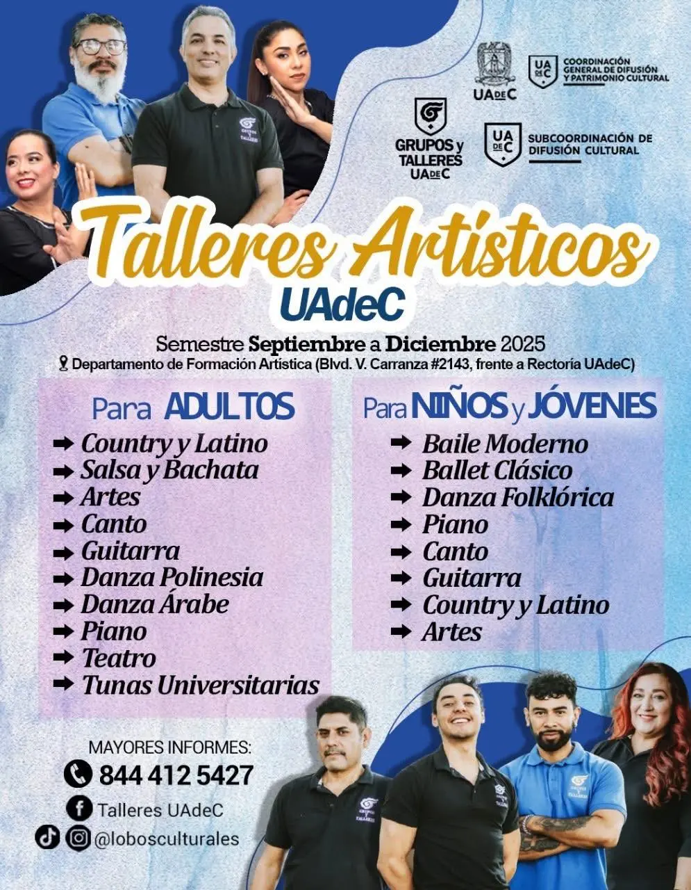 Convocatoria a talleres de la UAdeC / Foto: UAdeC
