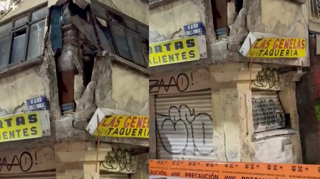 VIDEO | Se desploma vivienda en Calzada de los Misterios, Gustavo A. Madero; no hay lesionados