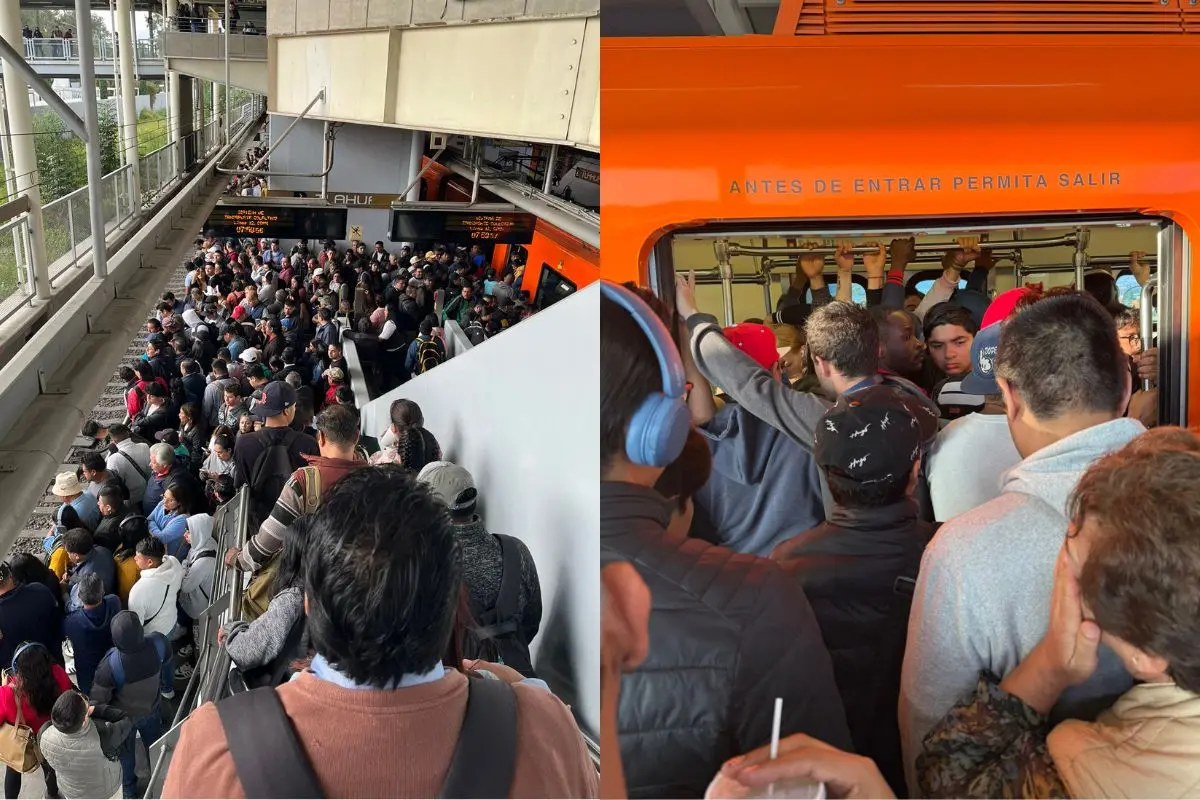 Línea 12 del Metro CDMX. Foto: X (@ChemaPapiChulo) | Canva