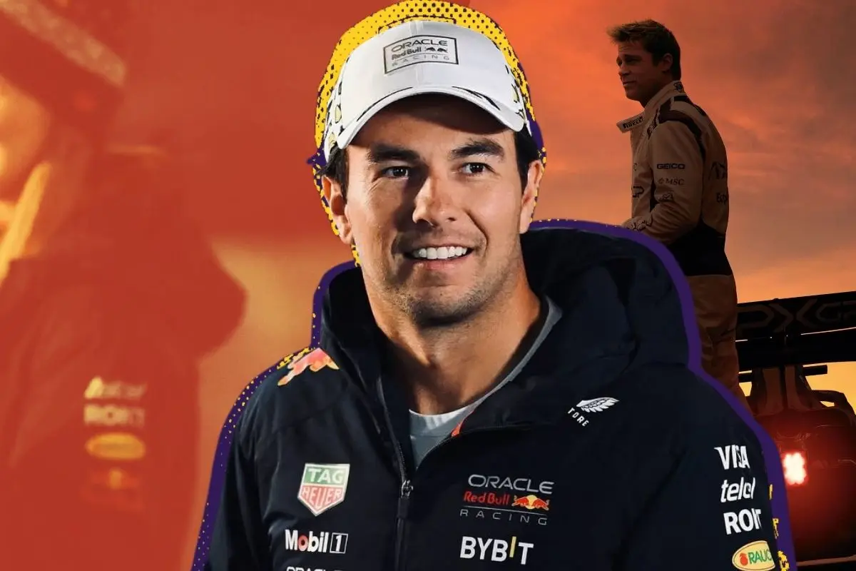 Checo Pérez fue una de las estrellas que apareció en F1. FOTO: CANVA/IG: @schecoperez/Apple Original Film