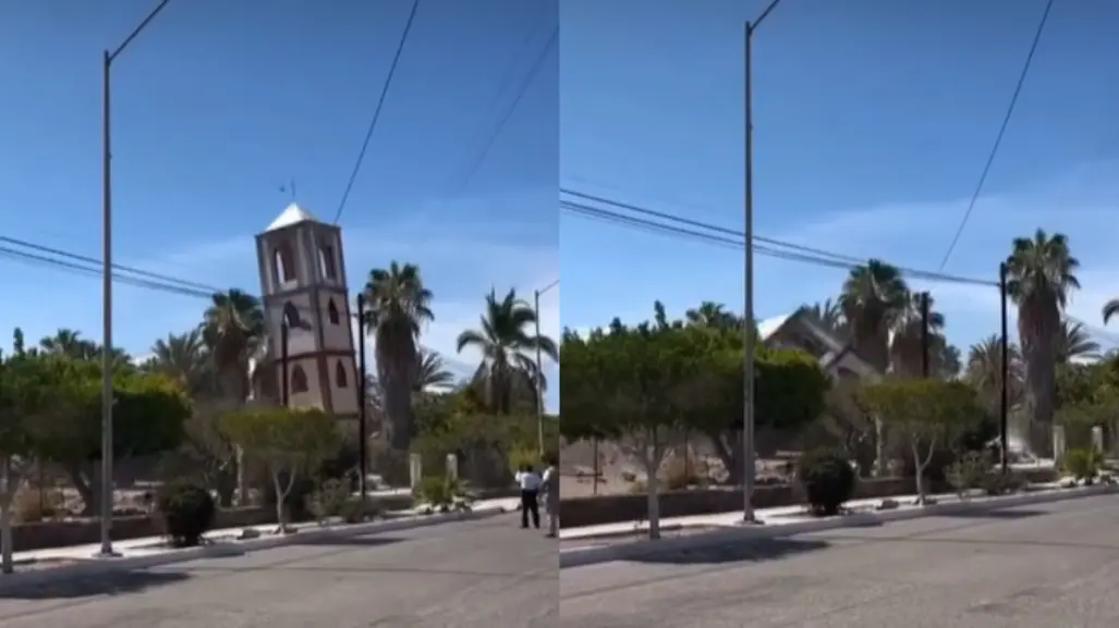VIDEO | Derriban la torre de la Iglesia de Fátima en Loreto