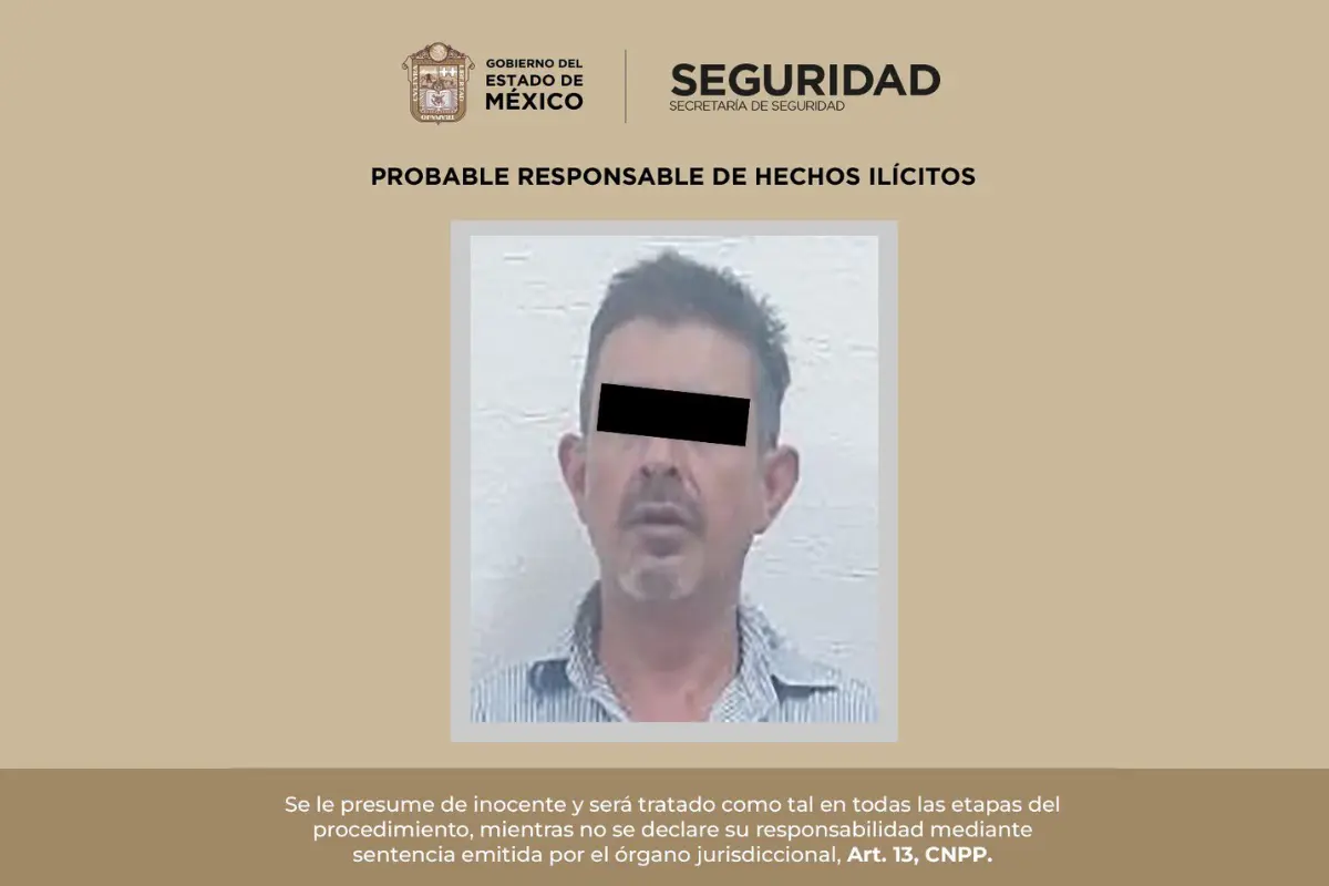 Detenido en Valle de Bravo.   Foto: X (@SS_Edomex)