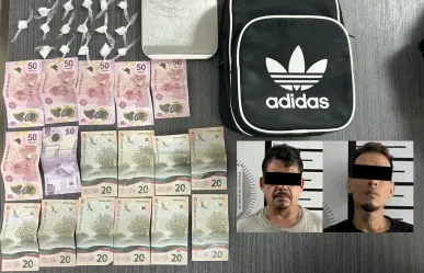 Detienen a dos hombres por posesión de droga en Santiago, Nuevo León