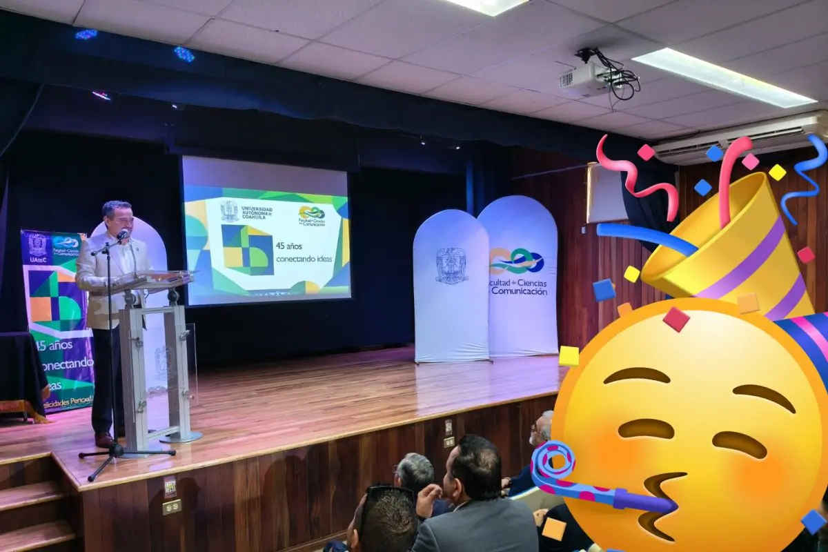 Anuncian festejos por el 45 aniversario de la FCC de la UAdeC en Saltillo / Foto: Marco Juárez | Canva