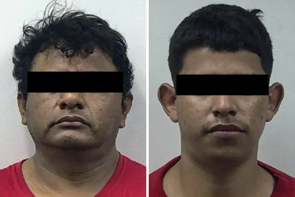 José “N”, de 48 años, y Saúl “N”, de 23, hombres sentenciados a 50 años de prisión. Foto: Especial